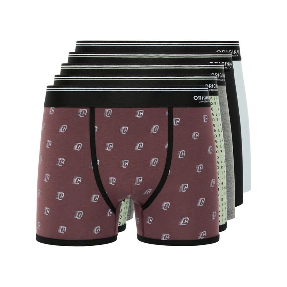 Crosshatch Mens Motifix Boxer Shorts (Pack of 5) / Multicolored